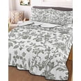 thumbnail image 3 of Quilts Queen Size, Farmhouse Flowers Soft Comforter Bedding Set for Bed, Pastoral Vintage Leaf Spring Summer Lightweight Quilted Bedspread with Pillow Cover(2 Pieces) for All Season, 90x96 Inch, 3 of 6