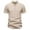 Khaki, variant on Mens Tops Plus Size Short Sleeve V-Neck Solid Regular Pullover Casual T-Shirt Black S