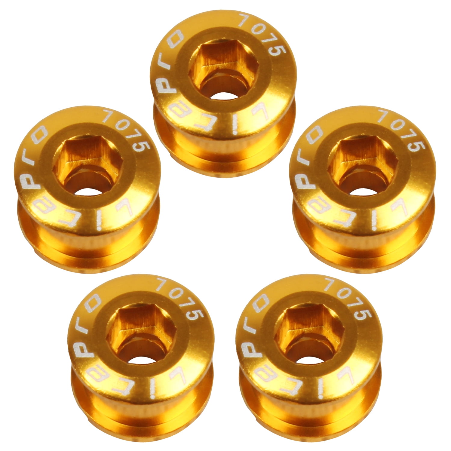 5 × Single Chainring Bolts Bicycle Mountain Bike Crankset Nuts Chainwheel Screws