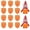 Orange, variant on 12 Pcs Gnome Beards for Crafts Christmas Faux Fur Fabric Precut Gnomes Beards Handmade 12 Pcs Wood Balls for Christmas Halloween Easter Valentine Independence Day