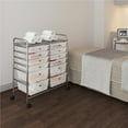 thumbnail image 5 of Alden Design 12 Drawer Rolling Storage Cart Organizer with Lockable Wheels, White, 5 of 12