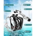 thumbnail image 3 of Greatever Full Face Snorkel Mask Snorkeling Gear with Latest Dry Top Breathing System and Detachable Camera Mount Foldable Panoramic View Snorkeling M, 3 of 5