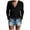 Black, variant on Women's Fall Waffle Knit Tunic Tops Loose Long Sleeve Button Up V Neck Henley Shirts