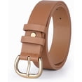 thumbnail image 4 of Women's Black Leather Jeans Belt Waist Casual Belt for Pants Shorts with Black Metal Buckle, 4 of 6