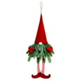 thumbnail image 2 of Fufafayo under $5 Christmas Wreath Gnome Wreath with Lights Santa Gnome Christmas Hanging Sign Front Door Decoration Artificial Pine Spruce Wreath for Indoor Outdoor Home Xmas Porch, 2 of 7