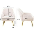 thumbnail image 2 of LUCKHAO  Accent Chair Set of 2,Modern Mid Century Velvet Sherpa Armchair,Comfy Arm Chair for Living Room Bedroom Office Waiting Room,Barrel Chairs, 2 of 7