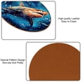 thumbnail image 5 of Shark 6Pcs Round Microfiber Leather Car Coasters, 11x11 cm/4.3x4.3 in, Cup Holder Coasters for Car, Drink Absorbent Car Coasters, Slip Car Coaster Set, 5 of 6