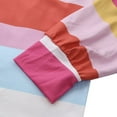 thumbnail image 5 of Women Long Sleeve Color Horizontal Stripes Classic  Neck, 5 of 5
