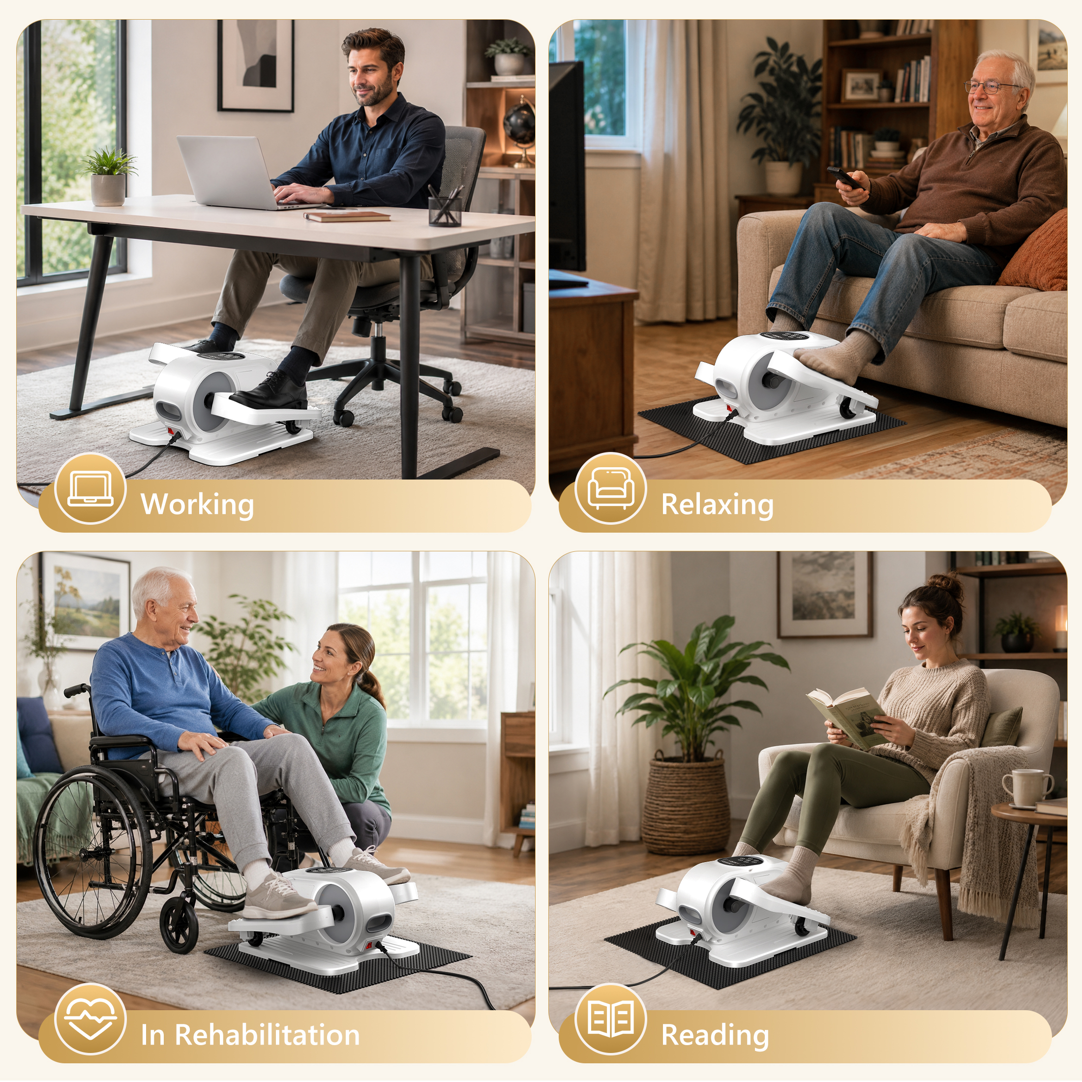 Funslim Under Desk Elliptical with Remote Control photo 3