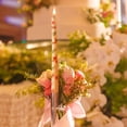 thumbnail image 4 of AHMT Bougies Coniques de 10 Pouces, 2 Pcs, avec Imprimé de Roses Rouges, Bougies à Longue Combustion Non Parfumées et Sans Fumée, Grands Chandeliers avec Mèches en Coton, Idéal pour Mariages, Déco Maison (1-Orange), 4 of 7