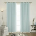 thumbnail image 2 of Aurora Home  Mix and Match Blackout Tulle Lace Sheer 4 piece Curtain Panel Set, 2 of 7