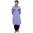 thumbnail image 2 of Atasi Men's Pathani Style Men's Salwaar Kameez Purple Punjabi Shirt-Small, 2 of 6