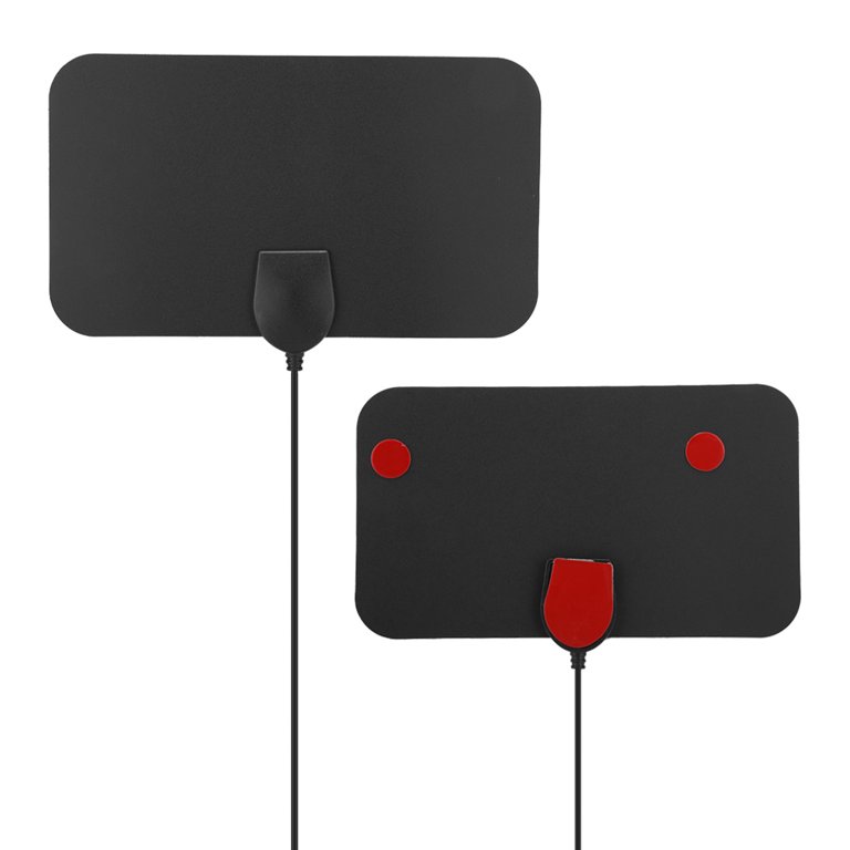 Antenna TV Digitale Interna Satmaximum HDTV VHF UHF 35 Miglia – Design Piatto Nero