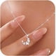 thumbnail image 1 of Collar con dije de estrella de luna para mujer, plata de ley 925, delicado y brillante, colgante de media luna para hija, madre, boda, 1 of 3