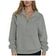 thumbnail image 2 of HongQid Women's Half Zip Sweatshirts Fleece Stand Collar Long Sleeve Oversized Pullovers with Pockets, 2 of 5