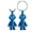 Blue, variant on (Necklace+Keyring) Stainless Steel Astronaut Locket Keychain Cremation Urn Pendant Memory Necklace for Cremation Ashes Keyring Memorial Jewelry