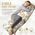thumbnail image 4 of Bixox Birds And Flowers Print Body Pillow Cover with Zipper Closure, Cozy Fuzzy Fleece Body Pillow Case Cover 20 x 54 Inches,Long Body Pillow Pillowcase, 4 of 6