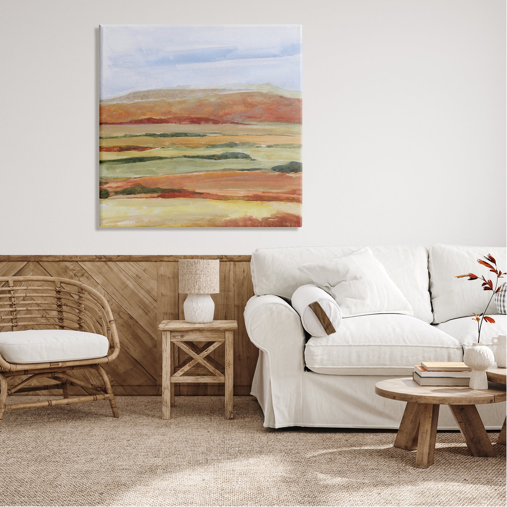 Stupell Industries Abstract Desert Landscape Abstract Painting Gallery Wrapped Canvas Print Wall Art, 36 x 36