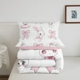 thumbnail image 5 of Erosebridal Cute Rabbit Bedding King Comforter Set, Pink Bow Down Comforter, Farm Animal Bunnies Room Decor, Reversible 3 Pieces, 5 of 8