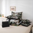 thumbnail image 6 of Castle Fairy Brown Green Black Camo Twin Bedding Sets 7-Piece for Children Teens Adults,Vintage Camouflage Bedding Comforter Set Microfiber,Abstract Geometric Breathable Sheet Sets, 6 of 8