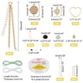 thumbnail image 2 of DIY Charm Bracelet Making Kits Including Stainless Steel Chain Bracelet Makings Glass Beads Brass Links Charms Waxed Cotton Cord Golden, 2 of 7