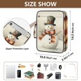 thumbnail image 3 of Haosy Accordion File Organizer Zipper Binder 500 Sheet 6-Tab Expanding File Folder Multi-Pocket 1.2 Inch 3 Ring Cute Snowman with Hat Scarf, 3 of 7