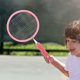 thumbnail image 3 of Raquetas de bádminton para niños, kit de tenis de superficie ensanchada, juego de 3 pelotas gratis, deportes interactivos para niños, nailon ferroaleación, 3 of 6