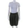 Pre-owned|Escada Margaretha Ley Womens Wool Pleated A-Line Skirt Gray Size 42