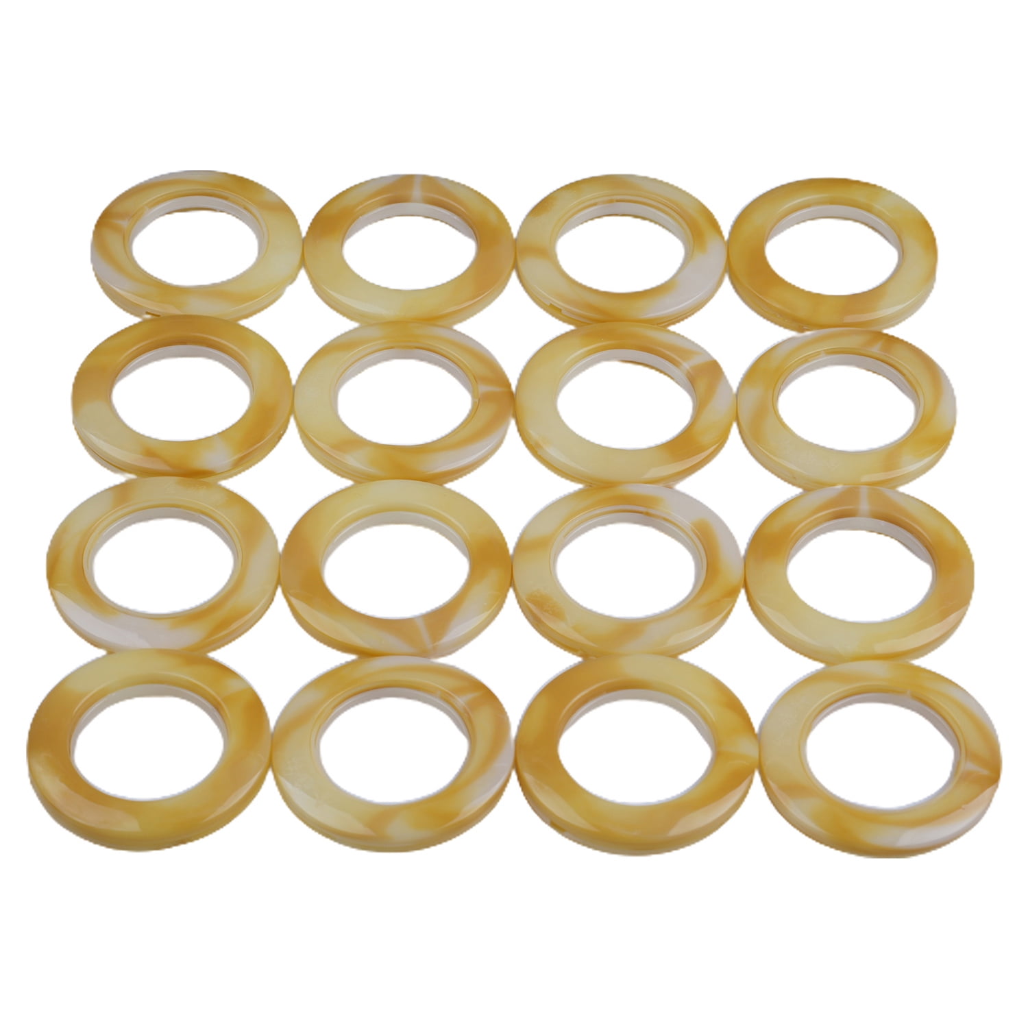 40x Plastic Eyelet Curtain Rings Round Snap Clips Grommet Window Decor 33mm 