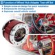 thumbnail image 3 of Adaptador de liberación rápida del volante Unique Bargains, kit universal de adaptador de cubo de rueda de aluminio de 12 agujeros, tono plateado rojo, 3 of 6