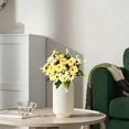 thumbnail image 4 of Torqee Premium Artificial Rose Bouquet,32cm Realistic Silk Flower Stems for Home Wedding Vase Centerpiece Floral Arrangement,Yellow, 4 of 5