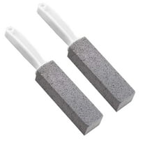 2 Packs Pumice Cleaning Stone with Handle Pumice Stone for Toilet Bowl Cleaning Pumice Sticks for Cleaning Toilets, Bathtubs, Grills, Swimming Pools, Sinks