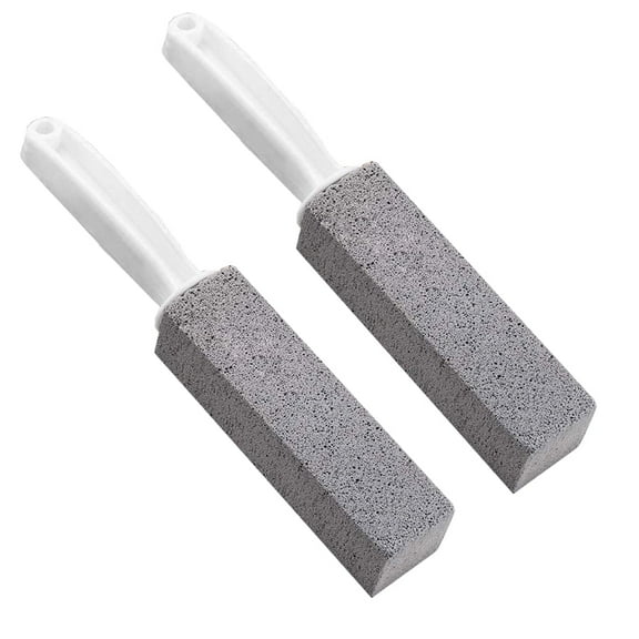2 Packs Pumice Cleaning Stone with Handle Pumice Stone for Toilet Bowl Cleaning Pumice Sticks for Cleaning Toilets, Bathtubs, Grills, Swimming Pools, Sinks