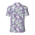 thumbnail image 4 of Rocae Lavender Flowers for Men's Short Sleeve Polo Shirt, Quick Drying Performance Moisture Wicking Sports Men's Golf Shirt 4X-Large, 4 of 9