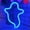 C, variant on LED Ghost Neon Sign Light – Blue Glow Hanging Wall Decor for Halloween Parties, Home, and Night Table