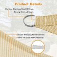 thumbnail image 3 of Tcbosik 10' x 10' x 14' Triangle Sand Sun Shade Sail Canopy Sunshade for Outdoor Patio Garden Backyard, Sand Color, 3 of 7