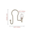 thumbnail image 6 of Utopia Alley  Rustproof Zinc Double Shower Curtain Hooks for Bathroom, Crystal Design, Set of 12 Brushed Nickel, 6 of 9