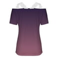 thumbnail image 5 of Dyegold Womens Blouses and Tops Dressy Cold Shoulder Lace Trim Tops for Women Summer Casual T Shirts Short Sleeve Blouses Flowy Tunics Tees, 5 of 5