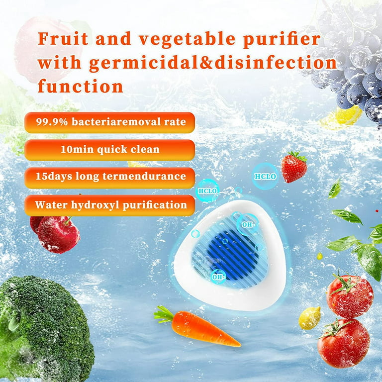 Fruit and Vegetable Washing Machine,Portable Fruit Cleaner Device,Fruit  Purifier for with OH-ion Purification Technology for Cleaning Fruit, Vegetable,Rice,Tableware 