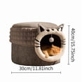 thumbnail image 5 of Cat Bed,2-in-1 Foldable Pet Sleeping Space for Enclosed Shelter & Thick Warm Safe Cushion | 11.81x9.8 Inch Cute Soft Cat Cave for Rest Spot & Indoor, 5 of 7