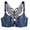 Blue, variant on IROINNID Demi Cup Bras For Women Graphic Prints Leopard Front Buckle Without Steel Ring Traceless Underwear