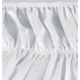 thumbnail image 5 of Double Elastic Bed Skirt Ruffle - Microfiber Bed Skirt Adjustable Twin Bed White, 5 of 5
