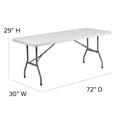 thumbnail image 3 of Bowery Hill Table Pliante Blanche Granite en Blanc, 3 of 6