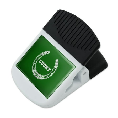 

Horseshoe Lucky Green Refrigerator Fridge Magnet Magnetic Hanging Hook Note Snack Clip