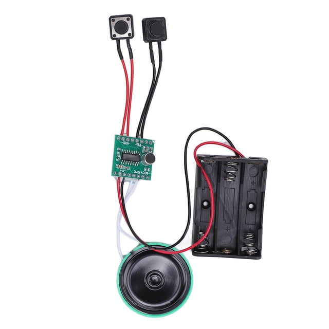Chip De Voz Grabable, 30 Segundos Multifunción DIY Tarjeta De Sonido Clara Chip De Voz Grabable De Reproducción única 4,5 V AAA Alimentado Por Batería Para Joyeros