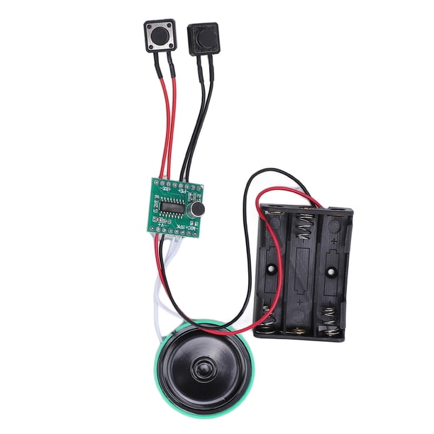 Chip De Voz Grabable, 30 Segundos Multifunción DIY Tarjeta De Sonido Clara Chip De Voz Grabable De Reproducción única 4,5 V AAA Alimentado Por Batería Para Joyeros