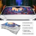 thumbnail image 3 of Yiaed Taxi Colorful Town Print Car Windshield Sunshade Front Auto Car Front Window Sun Shade Foldable Sun Visor Shield Cover Auto Accessories for Sedan SUV Truck-Medium, 3 of 5