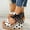 White, variant on UTTOASFAY Womens Sandals Women's Ladies Platform Wedges Heel Sandals Fashion Dot Lace-Up Shoes Footwear Black 8(39)