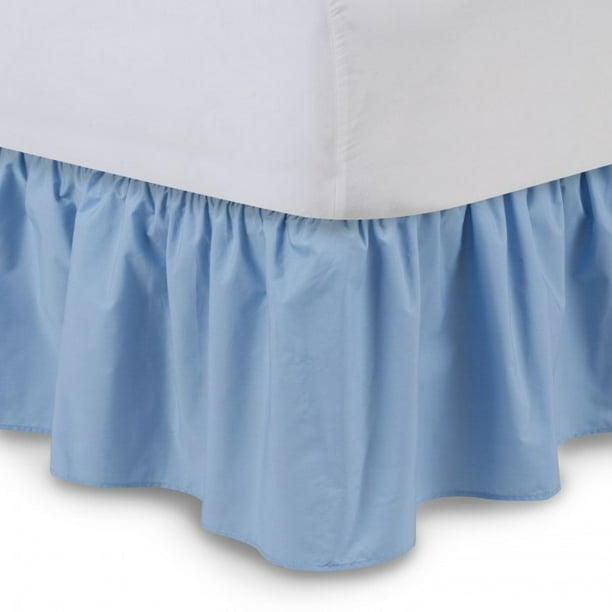 Harmony Lane Full Size Ruffled Bed Skirt 18 Inch Drop Dust Ruffle Walmart Com Walmart Com