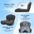 thumbnail image 2 of AMTPM Seat Cushion with Lumbar Support - L-Shaped Ergonomic Memory Foam Office Chair Cushion for Long Hours, Car Seat & Home Office (Dark Gray), 2 of 8